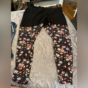 Torrid floral mesh leggings